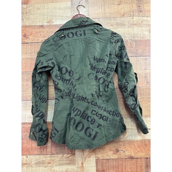 Coogi Womens Olive Green Button-Up Shirt Size S - Picture 6 of 8
